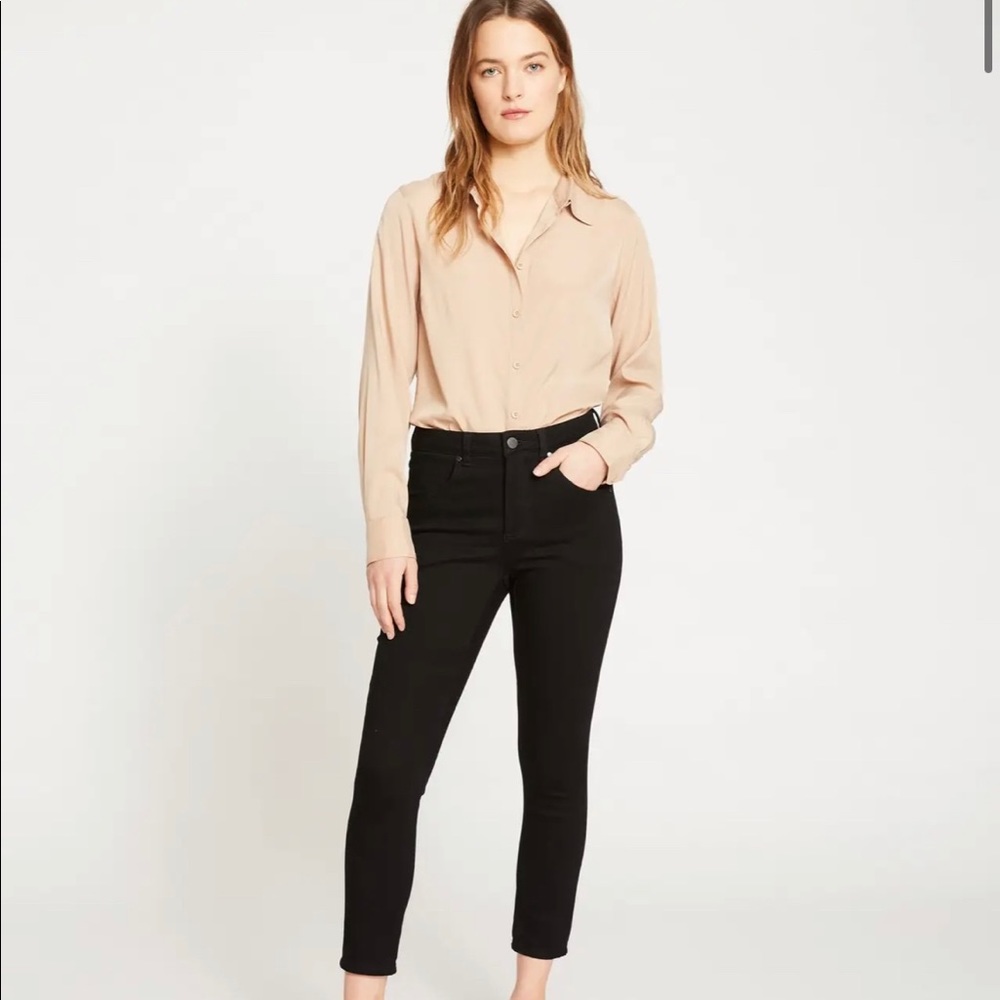 Universal Standard Seine High Rise Skinny Jeans, Size 18, Black